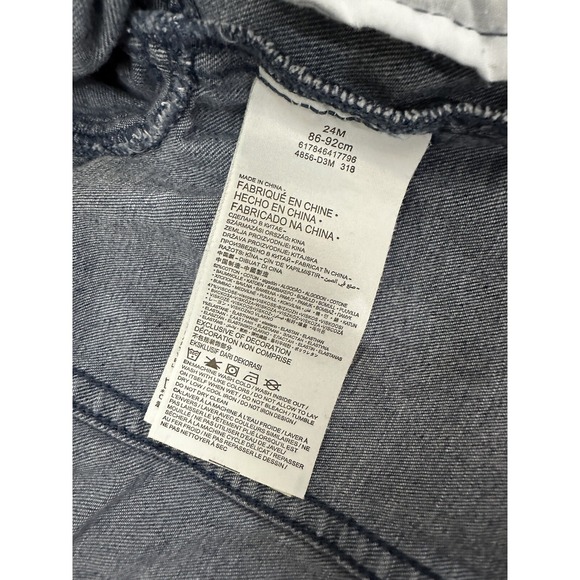 Levi Strauss blue Jean jacket denim Infant red tab 24 Months Ruffle Girls - Picture 4 of 4